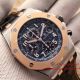 2017 Swiss Fake AP Royal Oak Offshore Chronograph Rose Gold Leather Watch (4)_th.jpg